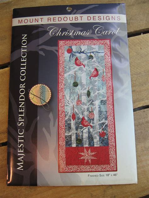 Christmas Carol Quilting Pattern Red Cardinal Quilted Wall Art