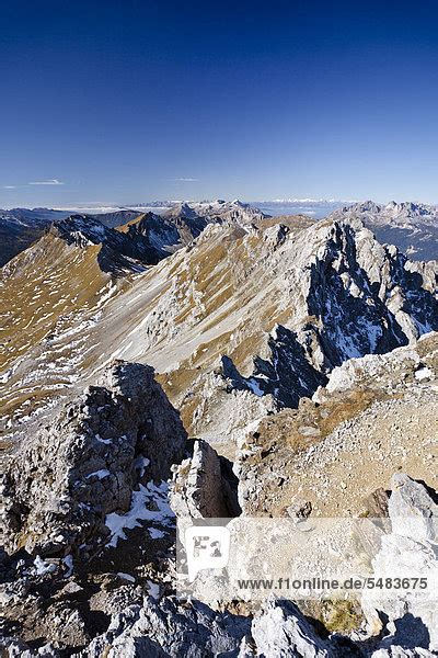 Aussicht Von Der Cima Campagnacia Beim Bepi Zac Klettersteig Im San