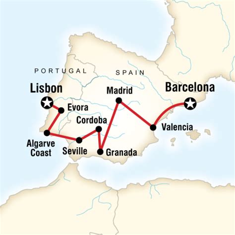 Spain Itinerary Map