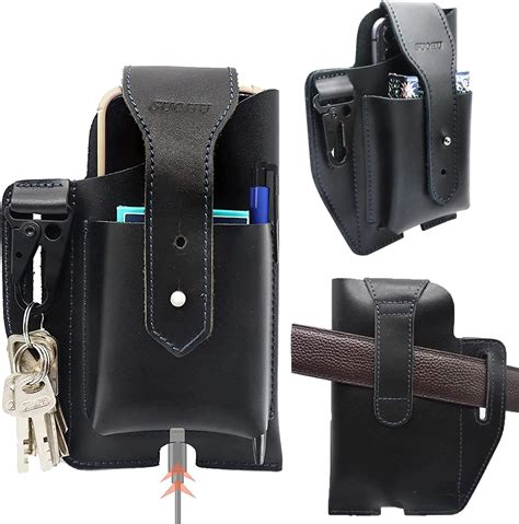 Suohu Leather Phone Holster For Men Belt Leather Cell Phone Belt