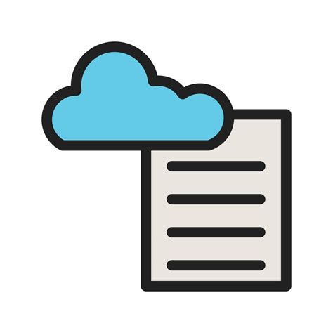 Icono De L Nea Llena De Informes En La Nube Vector En Vecteezy