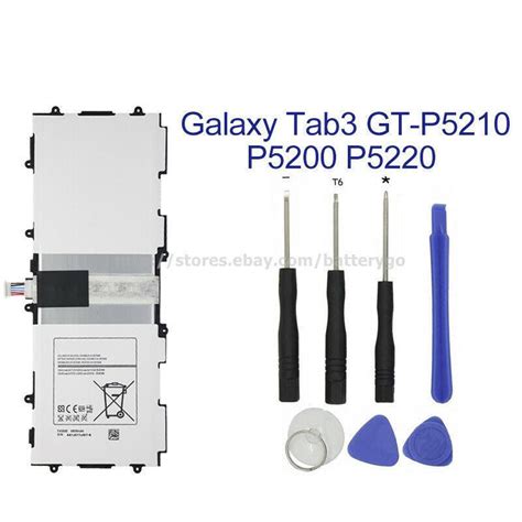 New 6800mah Battery T4500e For Samsung Galaxy Tab 3 101 P5200 P5210