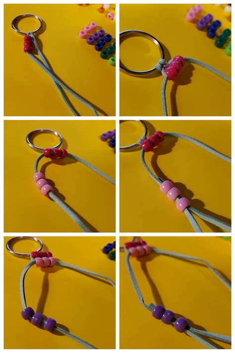 How To Make Rainbow Pony Bead Keychains Tengemsdiy