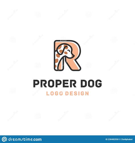 Cone Do Logotipo Do Cachorro De Estima O R Ilustra O Do Vetor