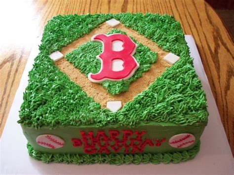 Red Sox Cake Ideas Boston Redsox Cake Boston Red Sox Cake Red Sox Birthday Party Baseball