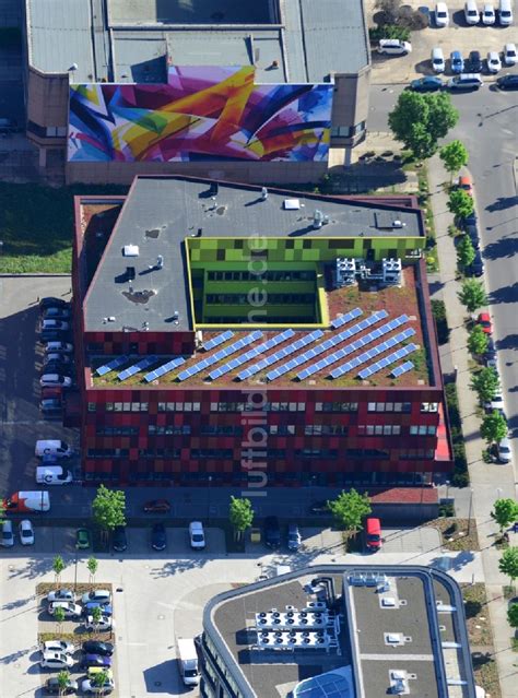 Luftaufnahme Leipzig Neubau des Labor u Bürogebäudes Bio Cube in