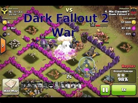 Clash Of Clans Dark Fallout 2 Clan War Episode 4 YouTube