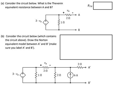 Solved A Consider The Circuit Below What Is The Thev