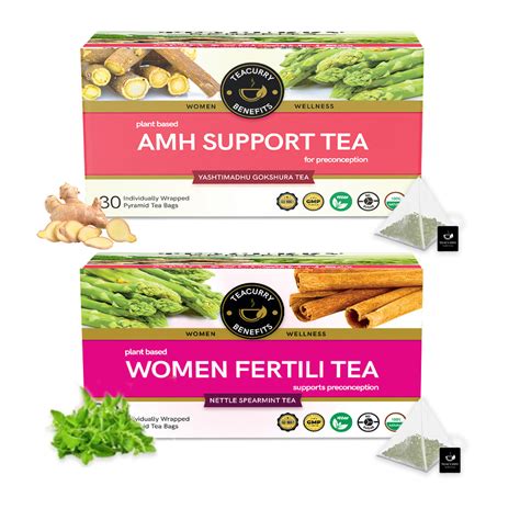 Buy Amh And Women Fertility Tea Combo Enhancing Amh And Improving Fertility In Women