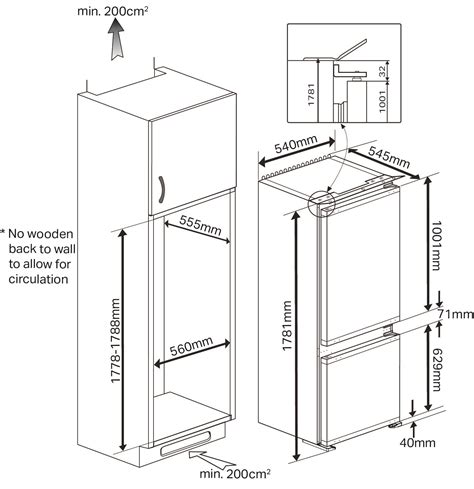 Montpellier Miff F Integrated Frost Free Fridge Freezer