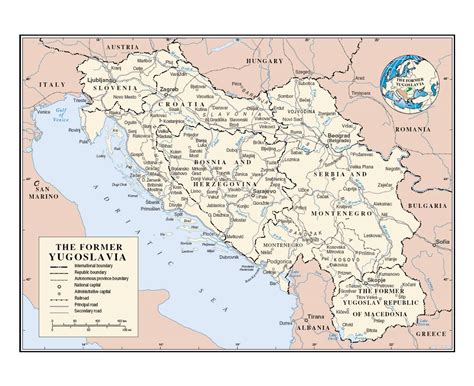 Old Yugoslavia Map