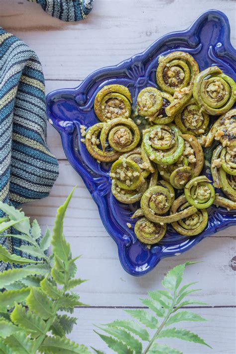 Fiddlehead Ferns Sautéed With Butter Garlic And Lemon Sigonas