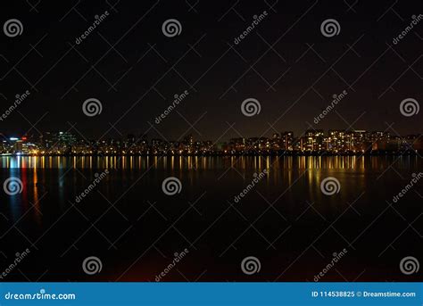 Hangzhou Skyline in the Night Stock Image - Image of qiantangriver ...