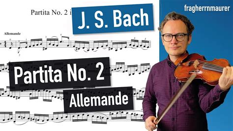 Bach Partita No 2 In D Moll BWV 1004 Allemanda Different Tempi