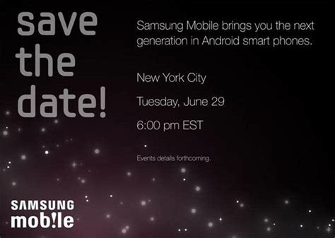 Samsung Galaxy S US Launch Roundup: Event On June 29th – T-Mobile ...