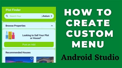 Menu In Android Studio How To Create Menu In Android Studio Youtube
