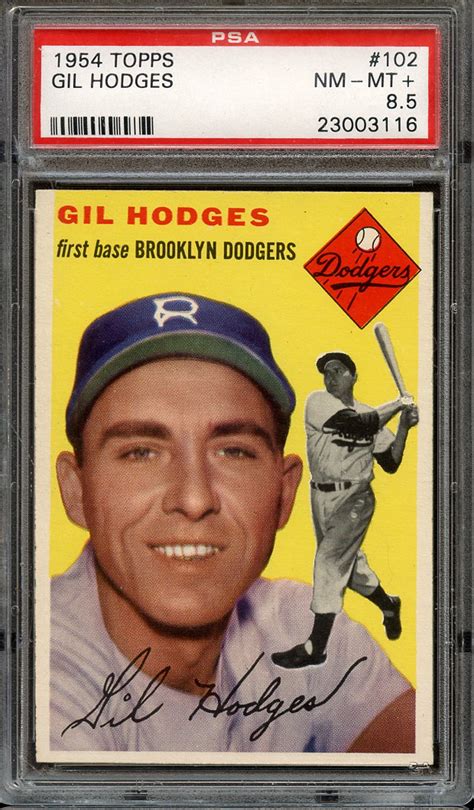 Lot Detail 1954 TOPPS 102 GIL HODGES PSA NM MT 8 5