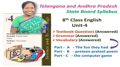 Th Class English Unit A B C Textual Comprehension Grammar And