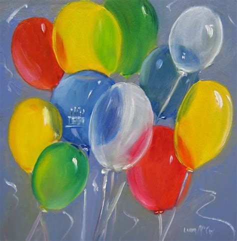 Linda McCoy Balloons Ll Oil Painting By Linda McCoy