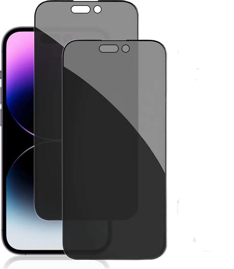 Bhadawar Tempered Glass Design For Iphone 15 Pro Max Privacy Screen Protector Full Coverage Anti