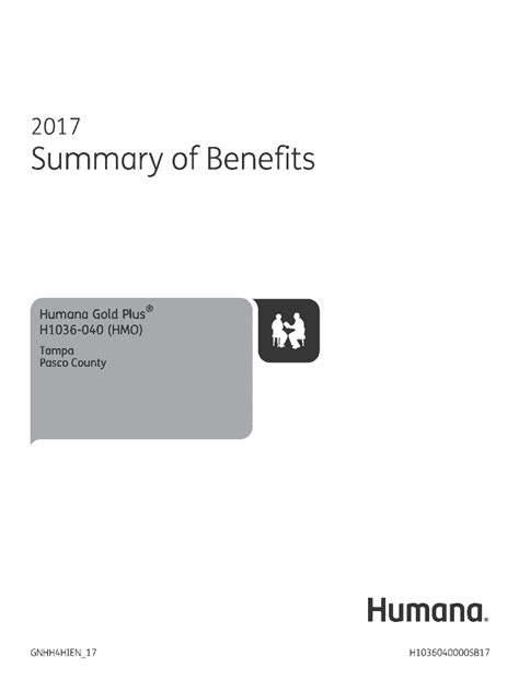 Fillable Online Your Summary Of Benefits Humana Gold Plus H