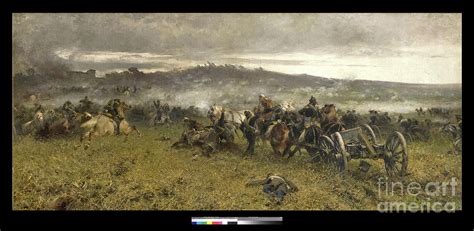 Artillery During The Battle Of San Martino 1887 Painting By Sebastiano