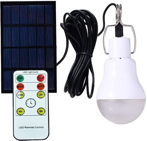 Abzxt L Mpara Solar Con Control Remoto Luces Led Port Tiles Panel De