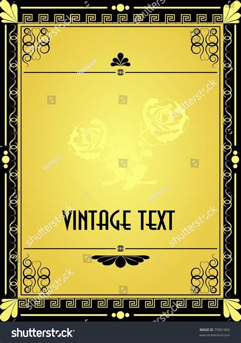 Gold Vintage Label 1 Stock Vector Royalty Free 79901809 Shutterstock