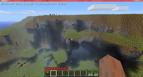 biome terrain modified map hills, cliffs, lakes, and HUGE caves ...