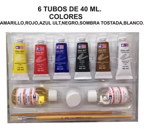 Pinturas Oleo Atl Kit Estuche Equipado Basico 40 Ml 1 Pz