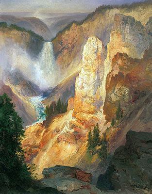 Grand Canyon Of The Yellowstone Thomas Moran Painting Reproduction