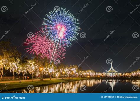 Fireworks Thailand stock photo. Image of celebrate, christmas - 51994632