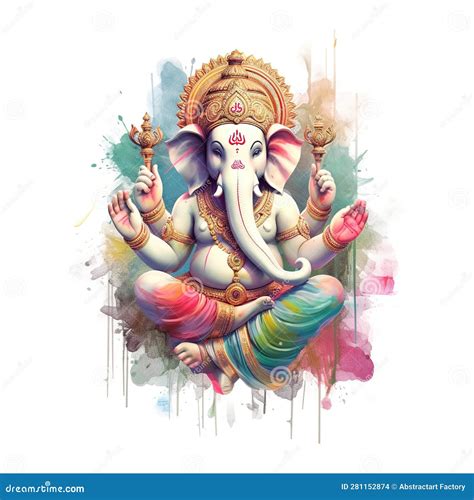 Ilustra O De Lord Ganesha Para Ganesh Chaturthi Gerada Por Ai