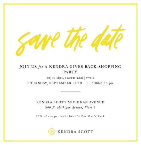 Kendra Scott Jewelry Fundraiser - Pat Mac's Pack