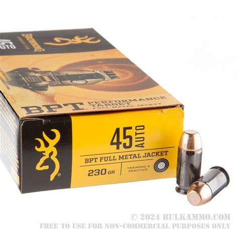 Rounds Of Bulk Acp Ammo By Browning Bxp Gr Fmj