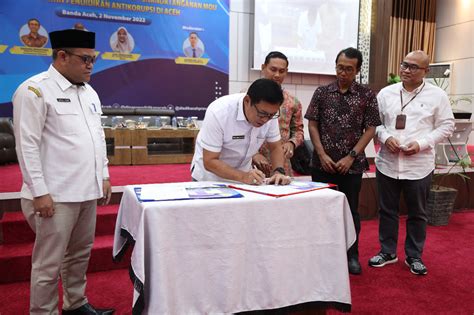 Disdik Aceh Teken Mou Dengan Gerak Dan Transparency International