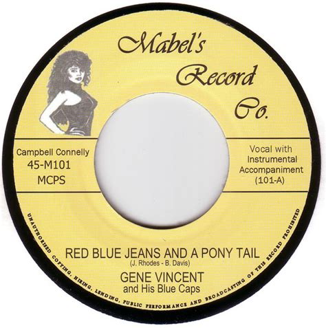 Gene Vincent His Blue Caps Red Blue Jeans And A Ponytail Vinyl