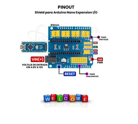 Shield Expansi N Para Arduino Nano Electronica Jnc