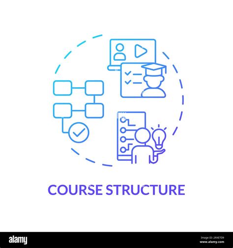 2d Gradient Thin Linear Icon Course Structure Concept Stock Vector Image And Art Alamy