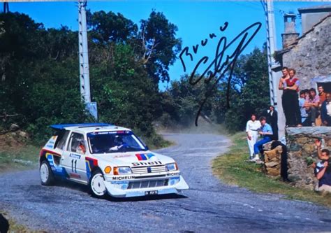 Photo Sign E Bruno Saby Peugeot Tour Corse Rallye Wrc Eur