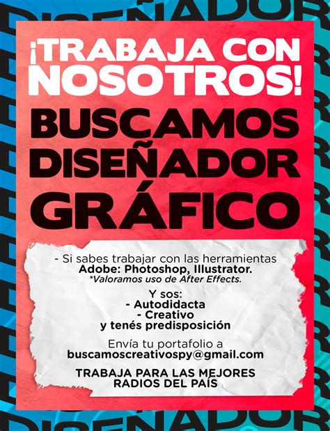 Oferta Laboral Para Diseñador Gráfico En Paraguay