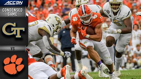 Georgia Tech Vs Clemson Condensed Game 2021 Acc Football Win Big