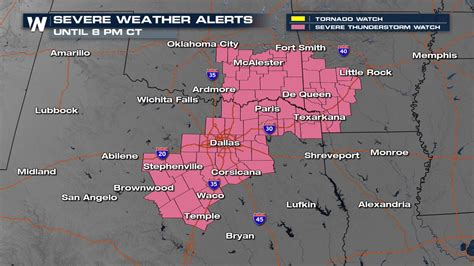 Weathernation On Twitter Severe Thunderstorm Watches Have Been Extended Into The Dfw Metro And