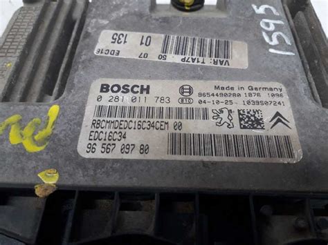 Engine Control Unit ECU PEUGEOT 206 Hatchback 2A C 1 4 HDi Eco 70