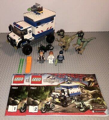 Lego 75917 Jurassic World Raptor Rampage Complete Set Manuals