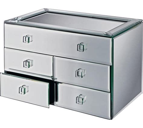 Buy Bevelled Five Drawer Mirrored Jewellery Box At Uk Your