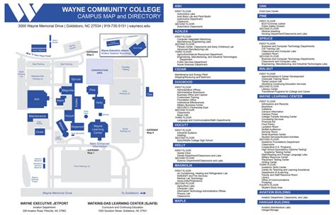 Campus Map Thumbnail Wayne Community College Goldsboro Nc