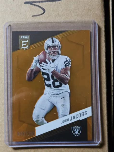 Donruss Elite Josh Jacobs Orange Sp Las Vegas Raiders