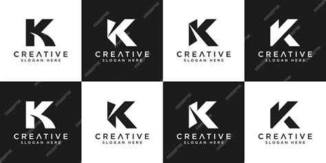 Premium Vector Set Of Initial Letter K Logo Vector Design