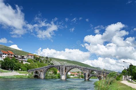 The Arslanagic Bridge, Trebinje, Bosnia and Herzegovina. Stock Photo ...